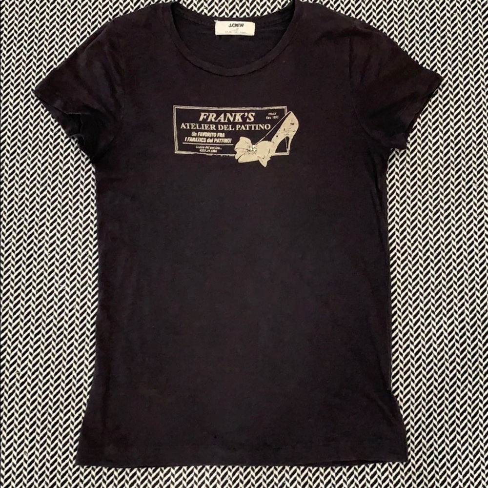 💖5 FOR $25 J Crew Fitted Tee Gemstone Detail Gray